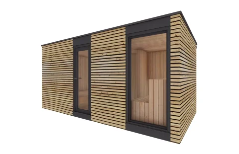 Vonkajšia sauna do záhrady 5x2,5 m
