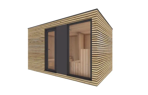 Vonkajšia sauna do záhrady 4x2,5 m