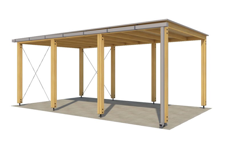 Prístrešok na auto 6x3 m