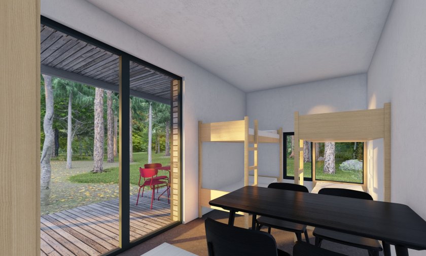 Kempingová a glampingová chata MEDIUM 6x3 m