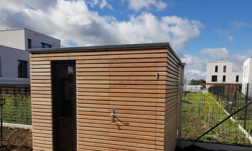 Modern&yacute; sklad zo smrekovcov&yacute;ch lamiel