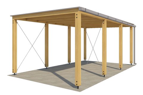 Prístrešok na auto 6x3 m}