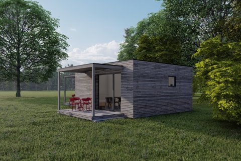 Kempingová a glampingová chata LARGE 6x6 m}