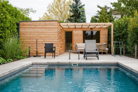 Záhradný domček so saunou}