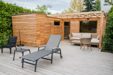 Záhradný domček so saunou