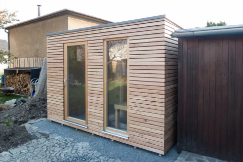 Vonkajšia sauna do záhrady 3,5x2,5 m