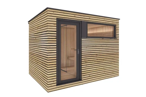 Vonkajšia sauna do záhrady 3x2,5 m}