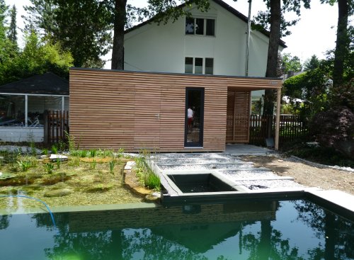 Sauna so z&aacute;hradn&yacute;m domčekom 2,5x2,5 m - Mn&iacute;chov