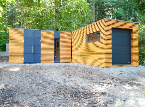 Z&aacute;hradn&yacute; domček 4x3m s malou gar&aacute;žou