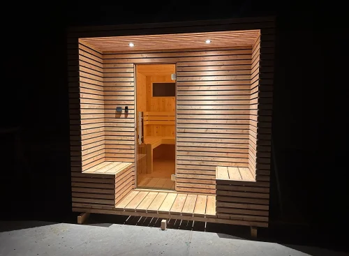 Z&aacute;hradn&aacute; sauna bez oddychovej miestnosti Zirbenholz